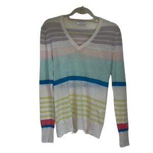 Equipment light weight wool blend pastel V Neck Sweater